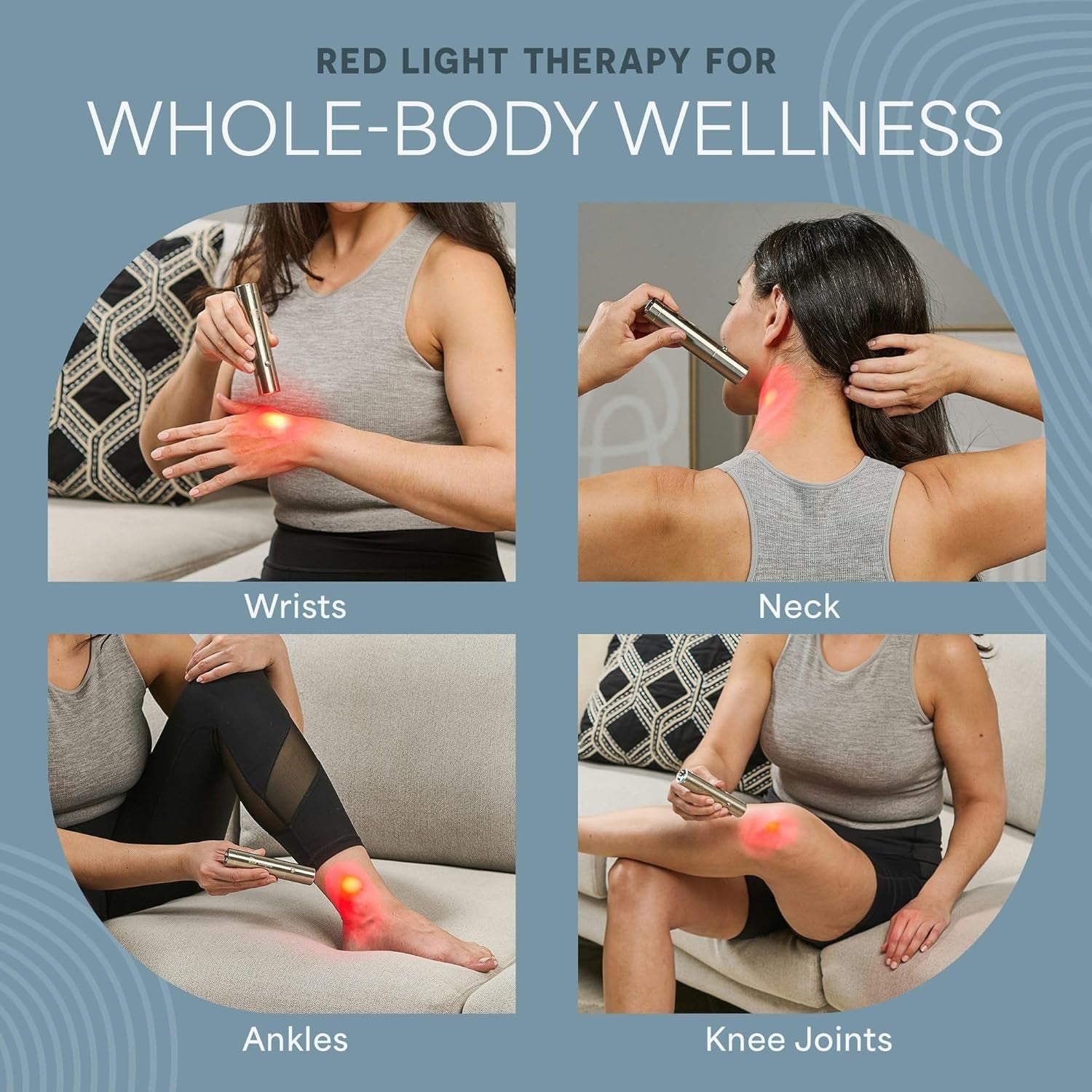 near Infrared Red Light Therapy for Body Joints & Muscles Wellness Support, Lumicure Portable Red Light Therapy Torch with 630Nm, 660Nm, 850Nm Leds - Support Daily Relaxation and Comfort