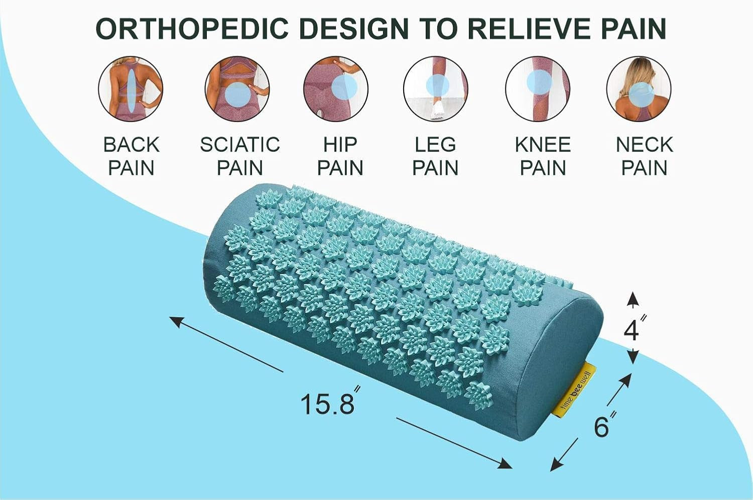 Ultimate Acupressure Mat and Pillow Set for Back & Neck Pain Relief | Eco-Friendly Travel Bag Included | Perfect for Stress Relief, Sciatica, and Foot Massage