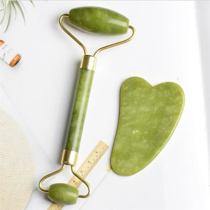 Jade Roller Guasha Scraper for Face