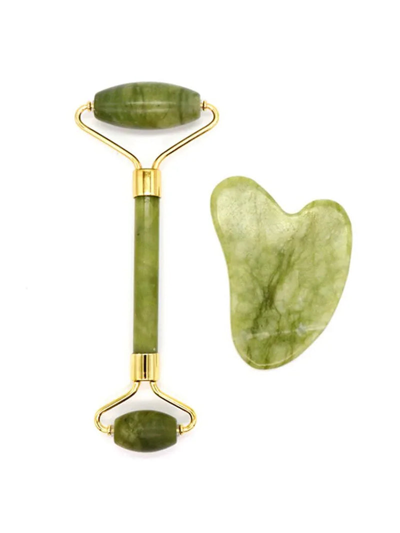Jade Roller Guasha Scraper for Face