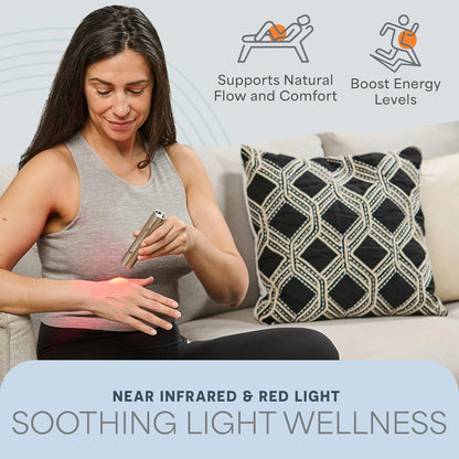 near Infrared Red Light Therapy for Body Joints & Muscles Wellness Support, Lumicure Portable Red Light Therapy Torch with 630Nm, 660Nm, 850Nm Leds - Support Daily Relaxation and Comfort
