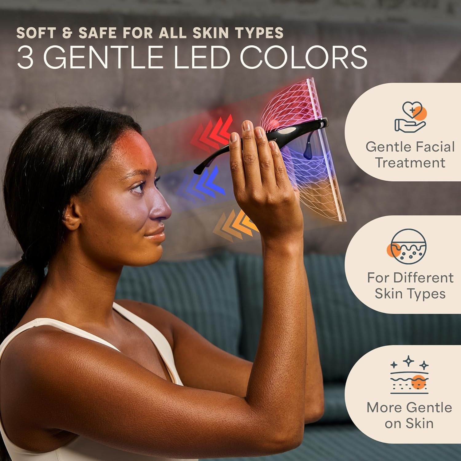 Revitalize Your Skin with Vizacure LED Face Mask – Rechargeable Red & Blue Light Therapy for At-Home Radiance