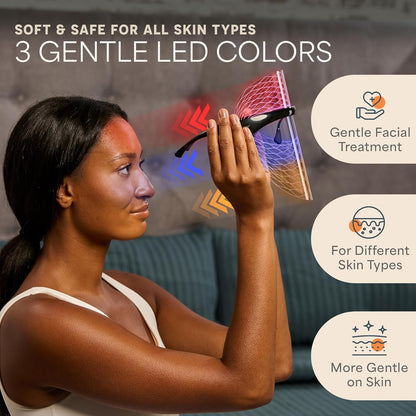 Revitalize Your Skin with Vizacure LED Face Mask – Rechargeable Red & Blue Light Therapy for At-Home Radiance