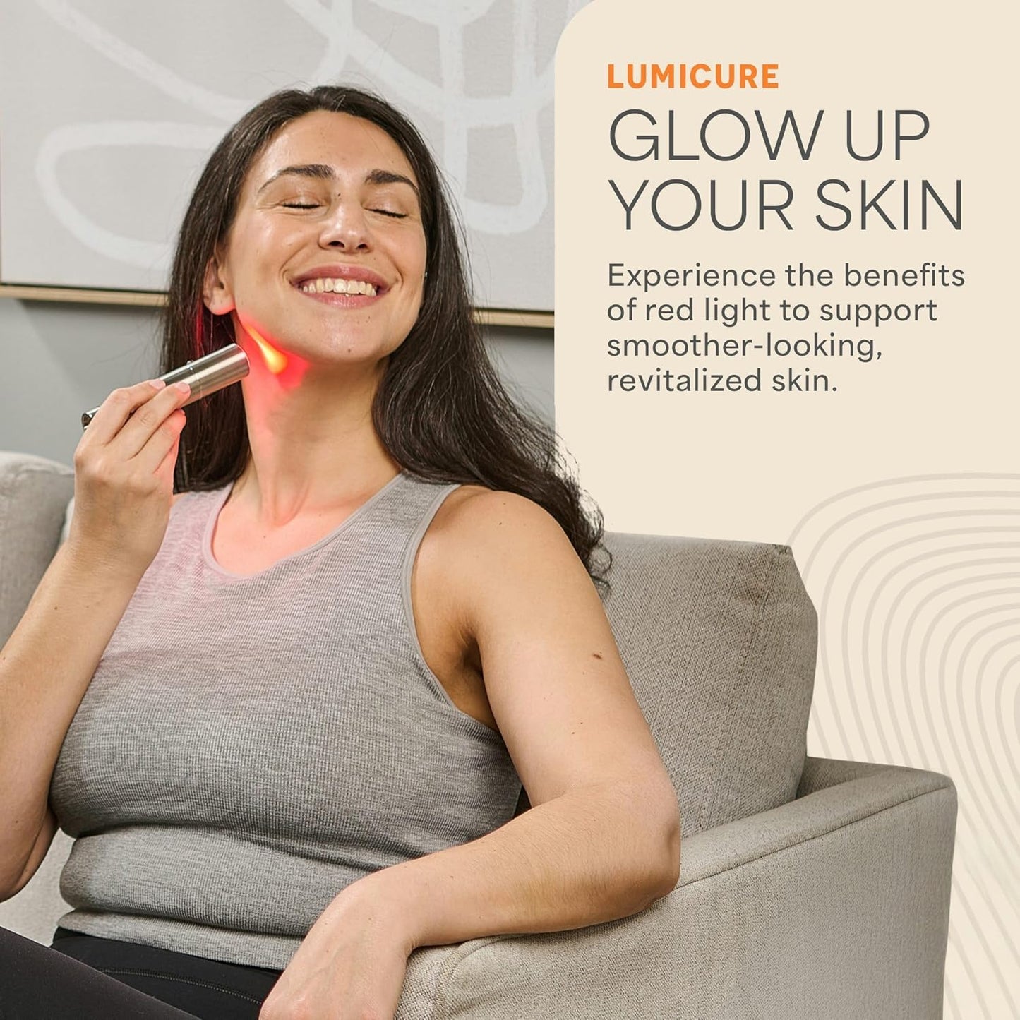 near Infrared Red Light Therapy for Body Joints & Muscles Wellness Support, Lumicure Portable Red Light Therapy Torch with 630Nm, 660Nm, 850Nm Leds - Support Daily Relaxation and Comfort
