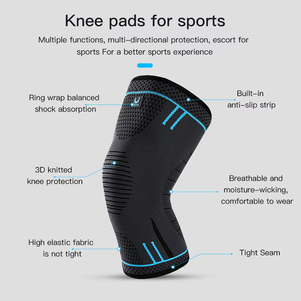Ultimate Compression Knee Support Sleeve - Breathable Elastic Brace for Sports, Gym, Basketball, Volleyball & Running